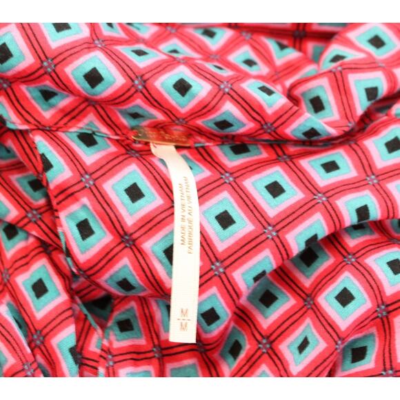 Free People It Takes Two Pop Combo Tie Waist Open Back Printed Dress Size M - Picture 6 of 8